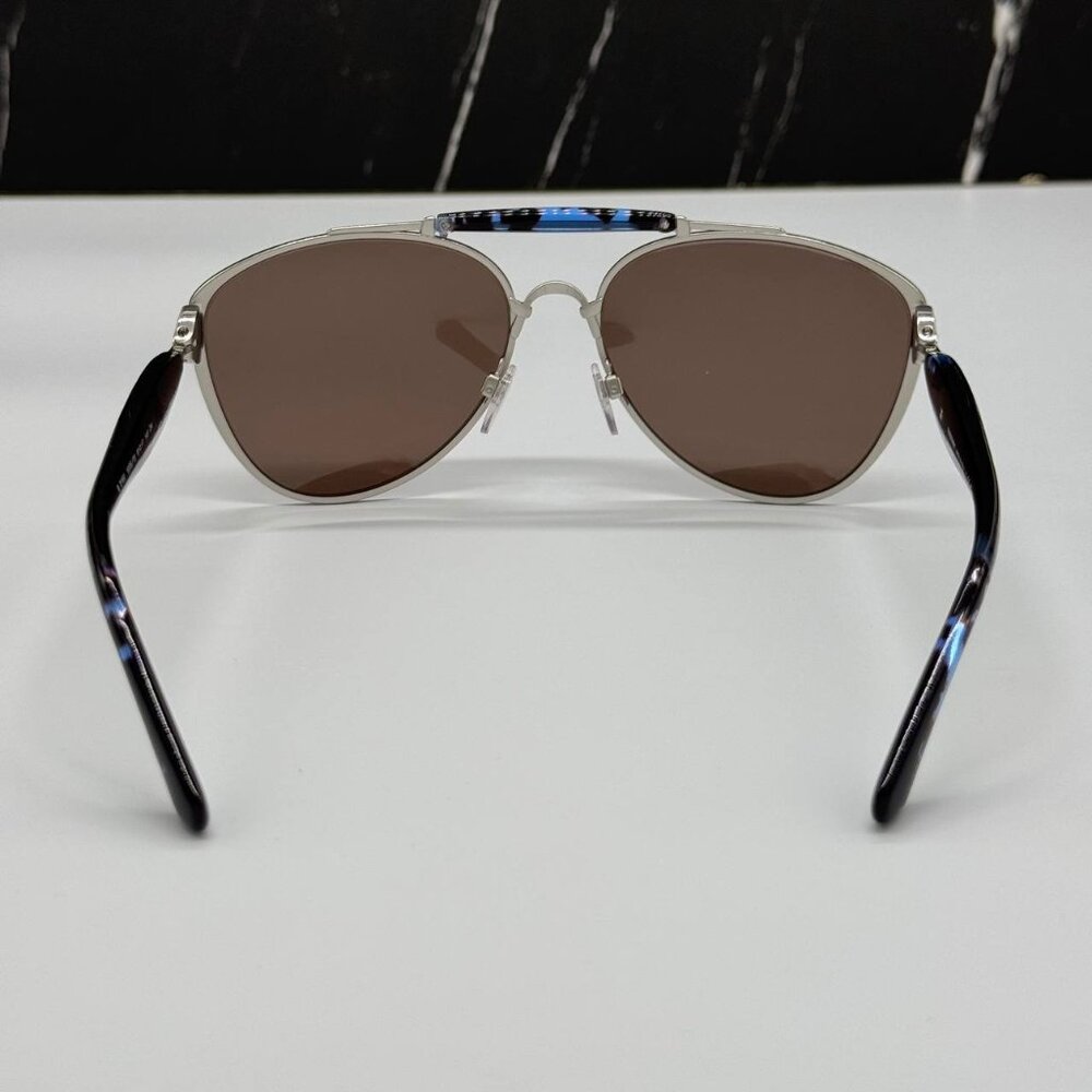 NEW BURBERRY BE3160 1005/73 SILVER BLACK UNISEX SUNGLASSES BURBERRY BE3160 10057 - Picture 8 of 12